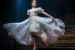 Elegant Ballerina Twirling on Stage