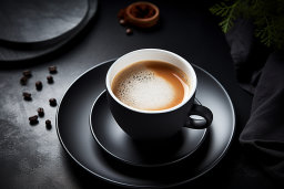 Black Coffee in a Stylish Setting