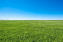 Expansive Green Field and Blue Sky