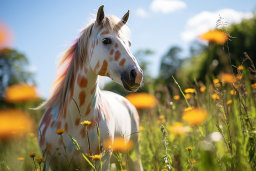 Horse Amongst Wildflowers