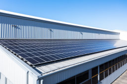 Solar Panels on Industrial Building Roof