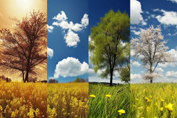 Four Seasons Tree Collage