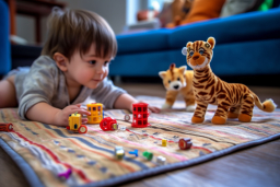 Un enfant jouant avec des jouets