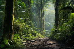 Misty Rainforest Path
