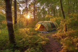 Une tente dans les bois