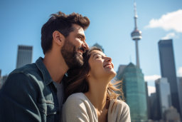 Couple with CN Tower in Background