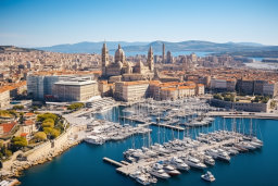 Aerial View of Marseille, France