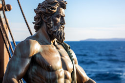 Bronze Statue of a Muscular Man