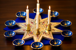Star of David Hanukkah Table Setting