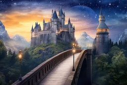 Enchanted Fantasy Castle at Twilight