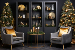 Elegant Christmas Decor in Luxurious Interior