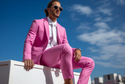 Man in Pink Suit