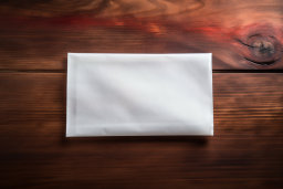 Envelope on Wooden Table