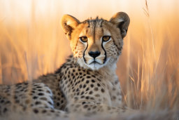 Cheetah in Golden Grass
