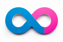 Blue and Pink Infinity Symbol