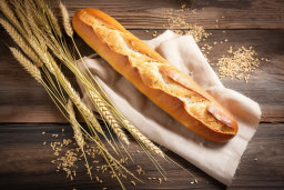 Fresh Baguette with Wheat Ears
