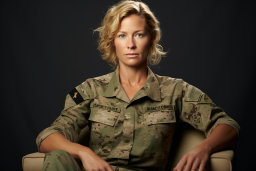 Uniformed Military Woman Portrait
