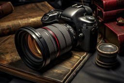 Professional Camera and Vintage Books