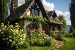 Idyllic Storybook Cottage with Lush Garden