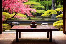 Tranquil Japanese Tea Setting