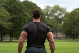 Muscular Man From Behind in Park