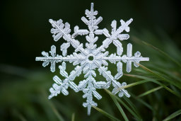 Detailed Macro of a Snowflake