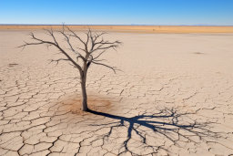 Solitary Tree in Arid Desert