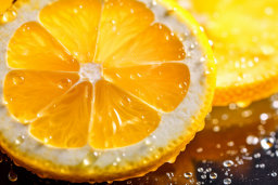 Close-Up of a Lemon Slice