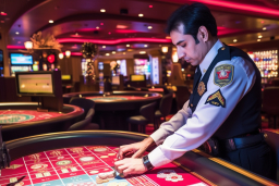 a man in uniform playing roulette