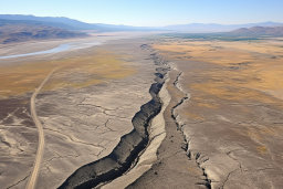 Aerial View of Dramatic Earth Fissure