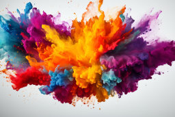 a colorful explosion of ink