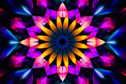 Vibrant Abstract Kaleidoscope Pattern