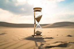 Hourglass in Desert